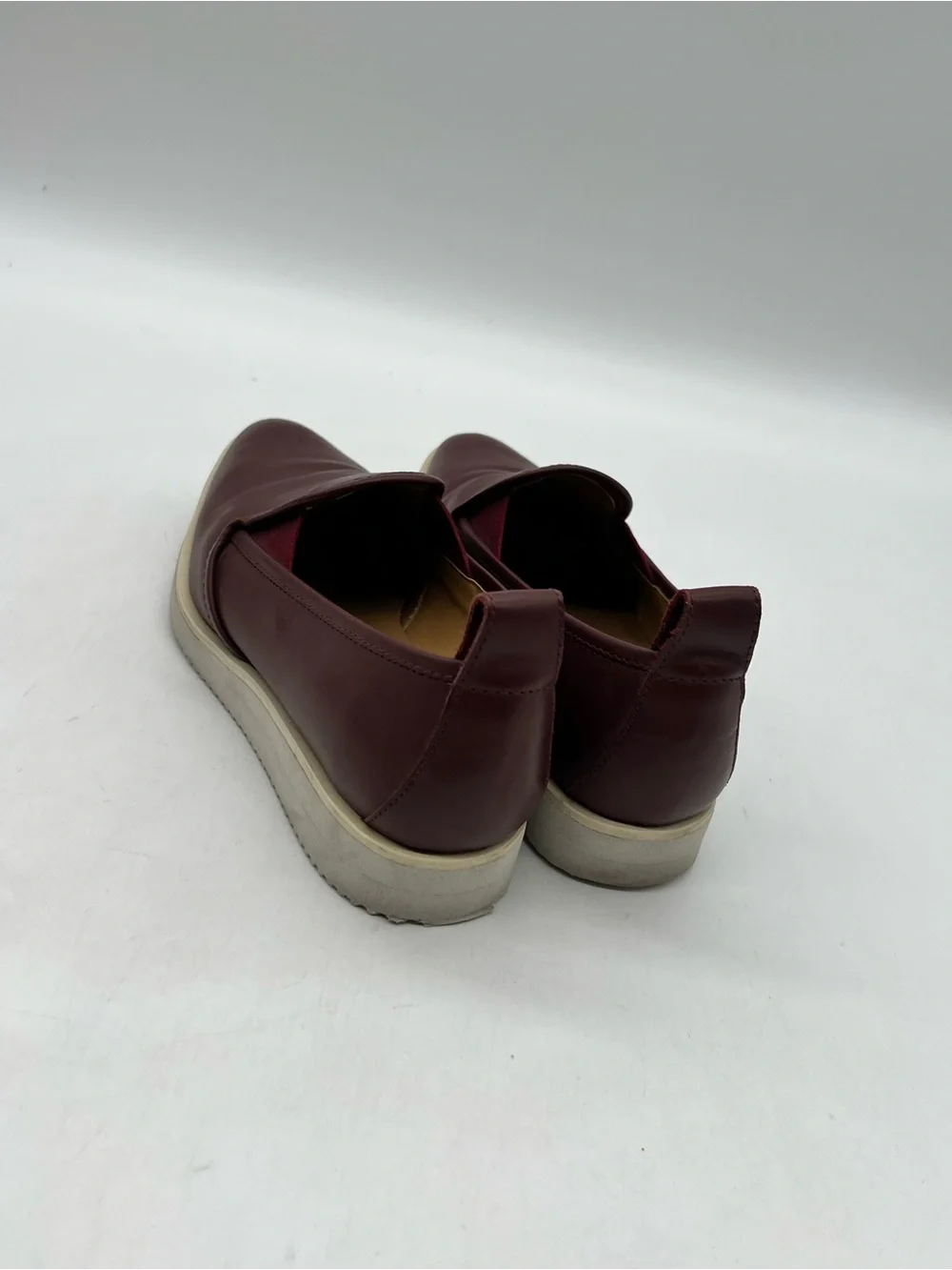 Everlane Oxblood Women’s Sz 7.5 Burgundy Italian Leather Modern Loafers Shoes